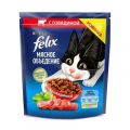 Корм Felix "Мясное объедение" с говядиной для кошек, 600 г